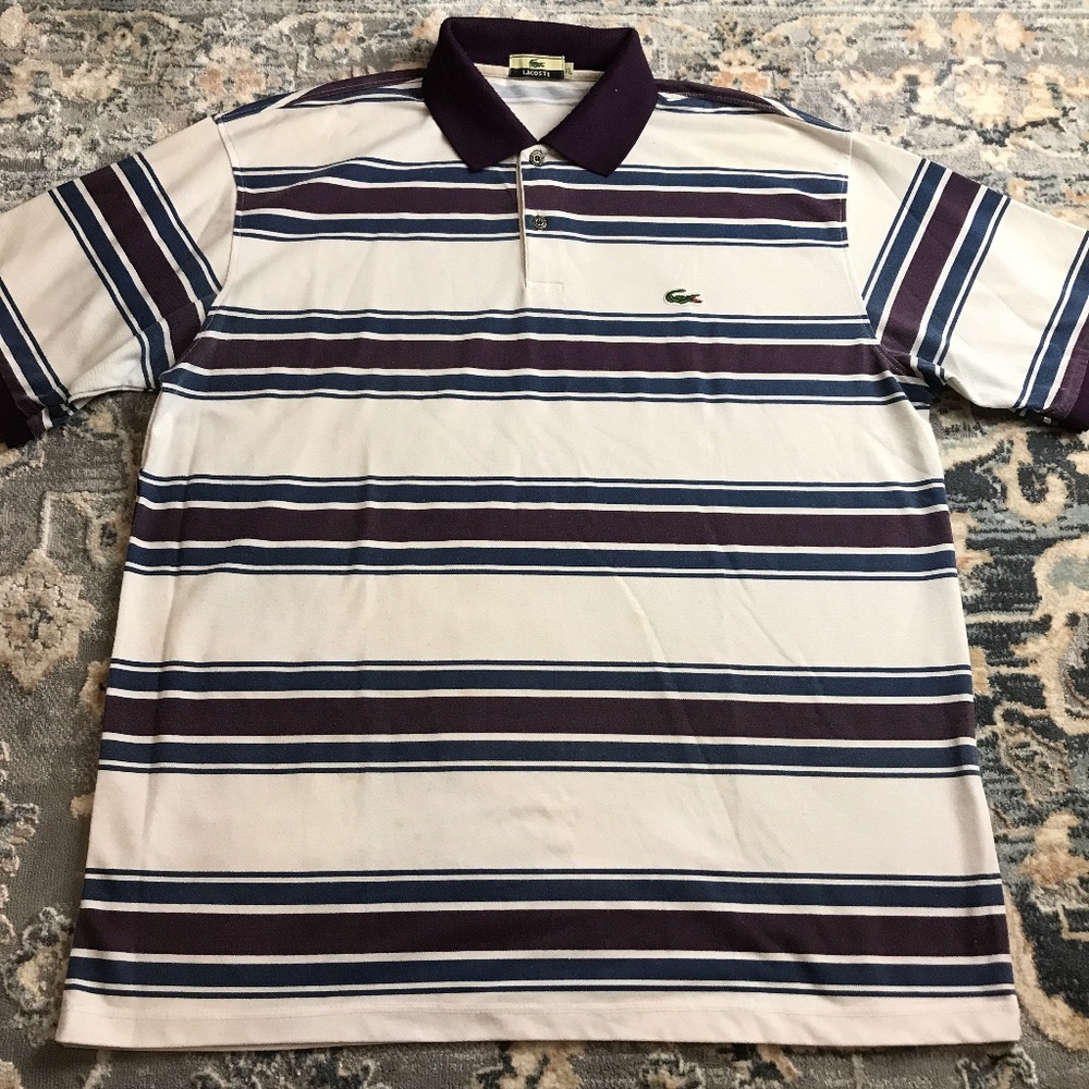 Vintage Lacoste Stripe Polo XL